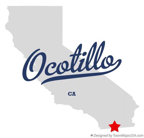 Map of Ocotillo, CA, California