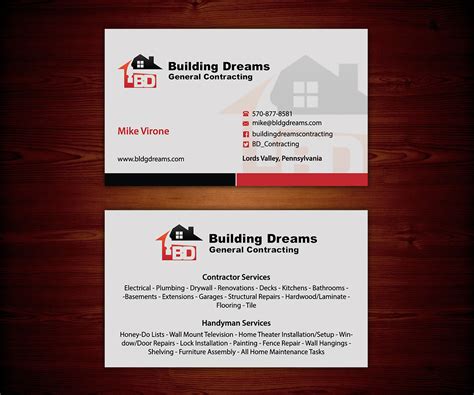 General Contractor Business Cards – Best Images Limegroup.org