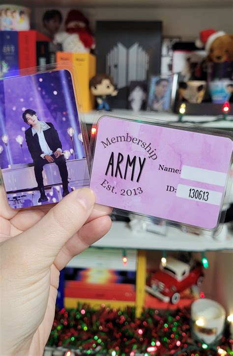 BTS Fan Made Army Membership ID Cards Laminated & Durable - Etsy UK