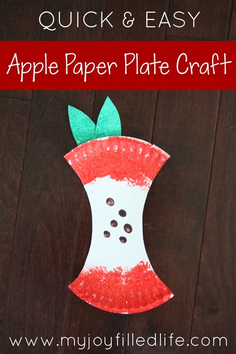 Quick & Easy Apple Paper Plate Craft - My Joy-Filled Life