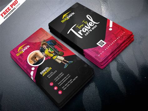 Travel Agency Business Card PSD Template in 2021 | Agency business cards, Business card psd ...