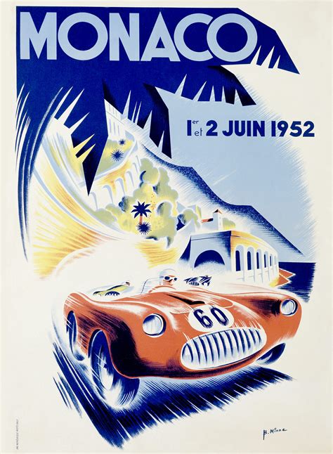 The Monaco Grand Prix - Twenty-Four Vintage Posters - Flashbak