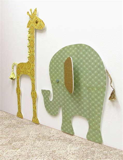 Kids' Room Animals, foam board & craft paper...you could do any shape ...