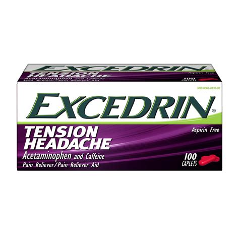 Buy Excedrin Tension Headache Relief Acetaminophen and Caffeine Caplets ...