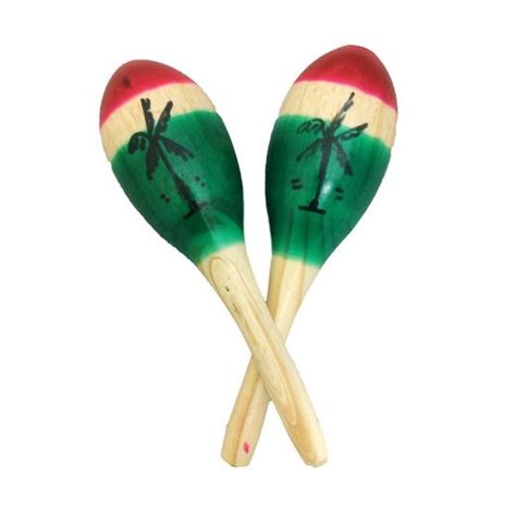 Tricolor Wooden Maracas | Fiesta Party Supplies