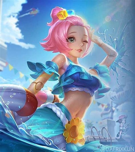 MLBB Angela new Summer Skin ️ | Mobile legend wallpaper, Anime mobile, Miya mobile legends