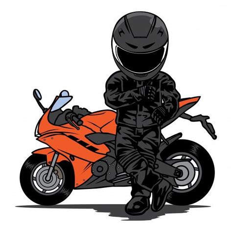 Biker on Sport Motorcycle