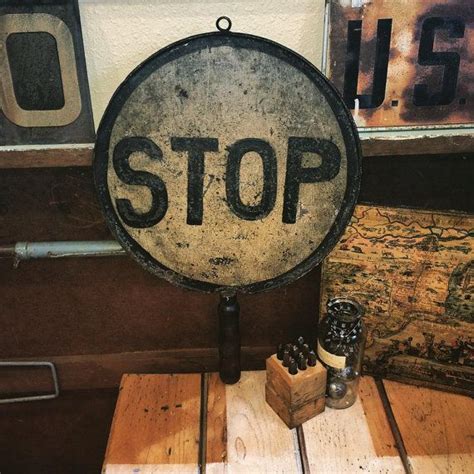 Vintage Hand Held Stop Sign | Etsy | Simple wall decor, Stop sign, Vintage