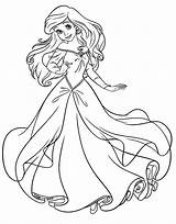 Pretty Ariel Disney Coloring Page  Free Printable Pages sketch template