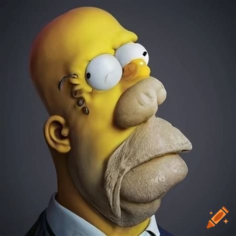 Realistic homer simpson on Craiyon