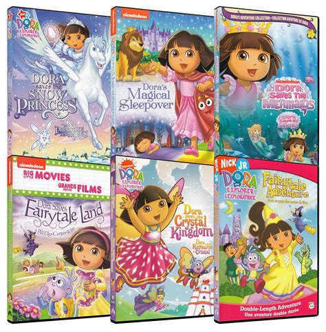 Amazon.com: Dora the Explorer: Saves the Snow Princess / Magical Sleepover / Saves the Mermaids ...