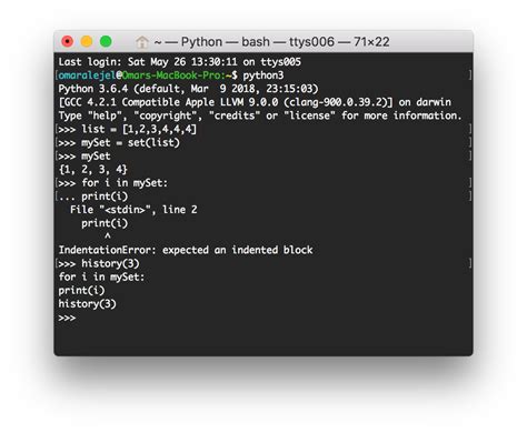 Printing command history within the python interactive terminal / REPL — simplified | by Omar Al ...