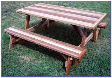 8 Foot Picnic Table With Detached Benches - Bench : Home Design Ideas # ...