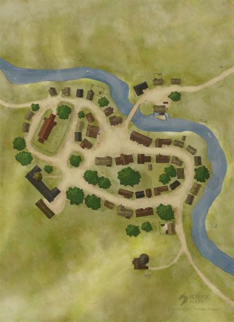 River Village | Fantasy city map, Fantasy world map generator, Fantasy world map