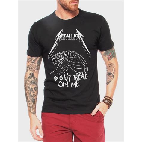 Camisa Banda Rock Metallica Camiseta Don't Tread On Me | Submarino