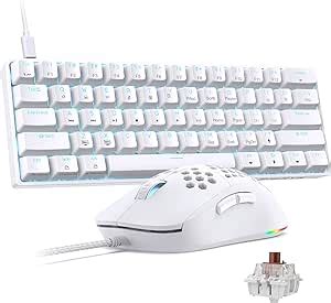 Amazon.com: TMKB 60% Percent Keyboard Mouse Combo - Brown Switch : Electronics