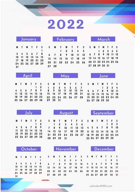 List Of 12 Month 2022 Calendar Template Images – Fiscal 2022 Calendar