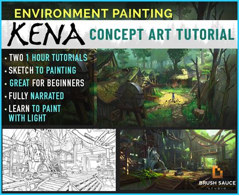 ArtStation - Environment concept art painting | Tutorials