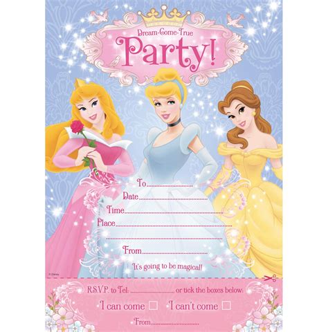 Free Princess Party Invitation Templates