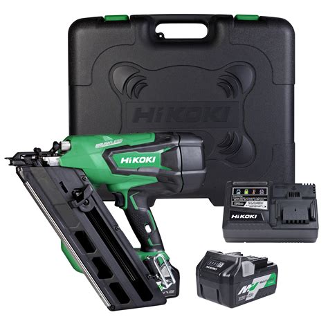 Hikoki 18V Tools: Hikoki 18V Gasless 90mm Framing Nailer Multi Volt Kit