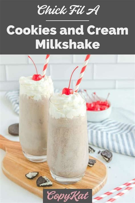 Chick Fil A Cookies and Cream Milkshake - CopyKat Recipes