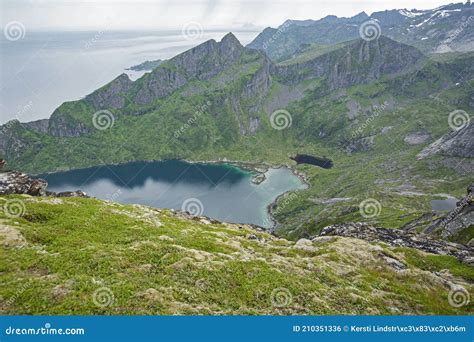 Mountain Lake by the Reinebringen Hiking Trail Stock Photo - Image of ...