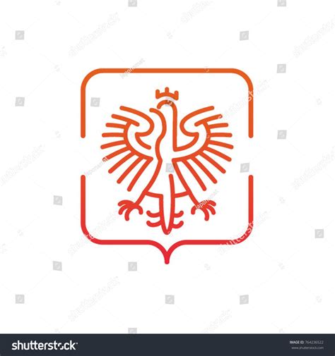 Stylized Emblem Polish Eagle Stock Vector (Royalty Free) 764236522 ...