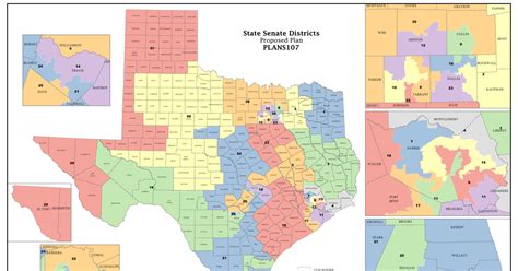 Texas Senate District Map | Map Of The World