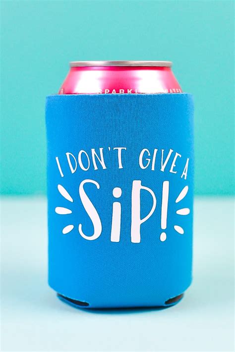 How to Make Cricut Can Koozies with Iron on Vinyl - Hey, Let's Make Stuff