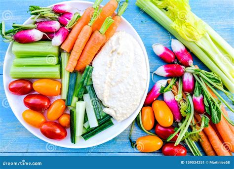 Fresh Vegetable Crudite Platter with Hummus Stock Image - Image of pasta, celery: 159034251