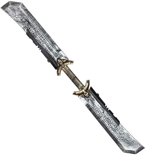 Double Edged Sword AE Cosplay Weapon Double Sword Silver Movie Replica Prop Gifts: Amazon.co.uk ...