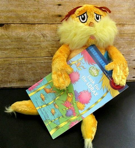 Dr Seuss The Lorax Plush Stuffed Animal Toy 16" w Tag and Book Kohls Cares #KohlsCaresForKids