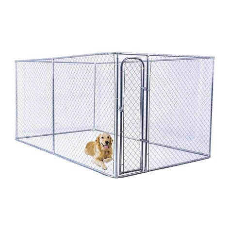 Chain Link Dog Kennel 5' x 10' x 6' | Pet Fencing Kits & Accessories