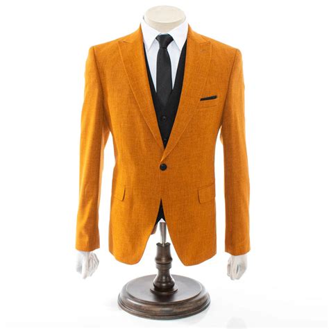 Pierce | Copper Twill with Black Vest 3-Piece Slim-Fit Suit — dolce vita MEN