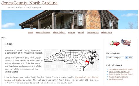 Jones County Redesign | NCGenWeb Project