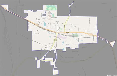 Map of Hughes Springs city