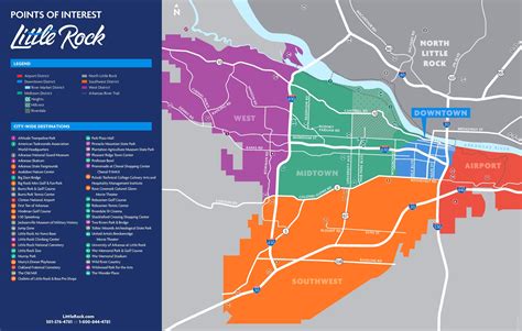 Little Rock tourist map - Ontheworldmap.com