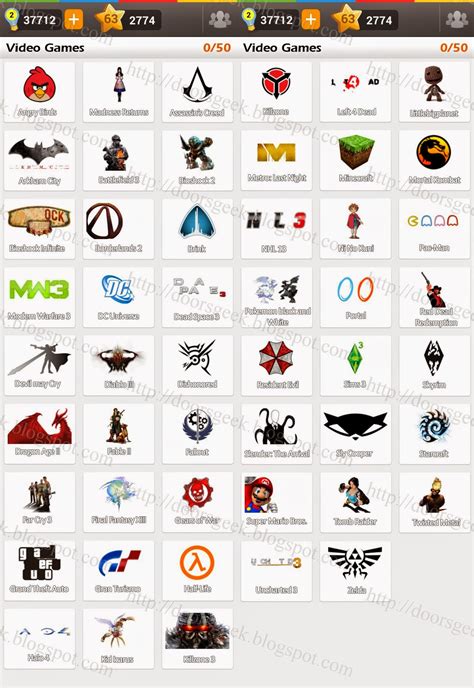 Logo Game: Guess the Brand [Bonus] Video Games ~ Doors Geek