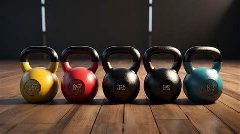 Premium Photo | A photo of a set of kettlebells for a home workout