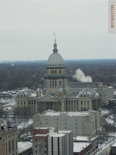 Springfield Illinios, Capitol view from a Hilton Hotel in Winter ...