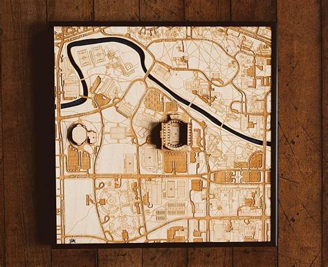 These Laser Cut Wood Maps Show Your Team’s Stadium In 3-D | WERD