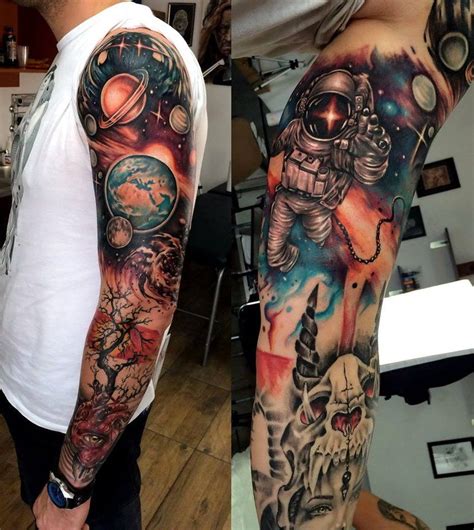 solar system tattoo by ShizZuro Galaxy Tattoo Sleeve, Space Tattoo ...