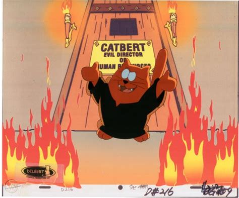 DILBERT-Animation CEL-CATBERT, VERY EVIL , HELL FIRE | #20232921