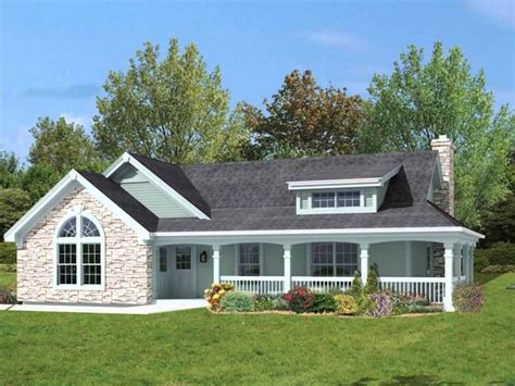 One Floor House Plans With Porches - floorplans.click