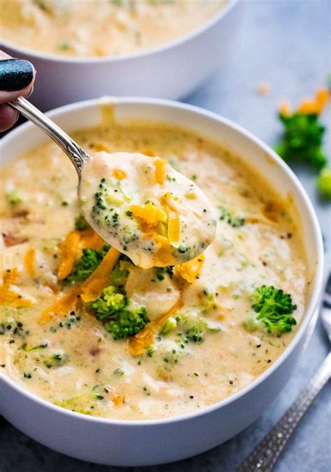 This copycat Broccoli Cheddar Soup is SO hearty and rich, and made in just one pot on your ...