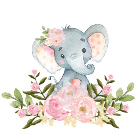 El elefante le agradece favorecer a pegatina la | Zazzle.com | Pink elephant baby shower theme ...