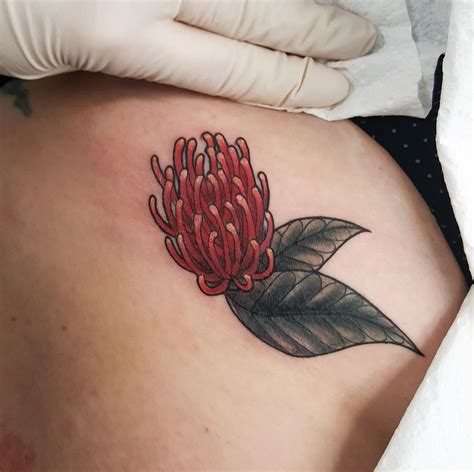 #tattoos Native Australian tree waratah flower to cover a name. # ...