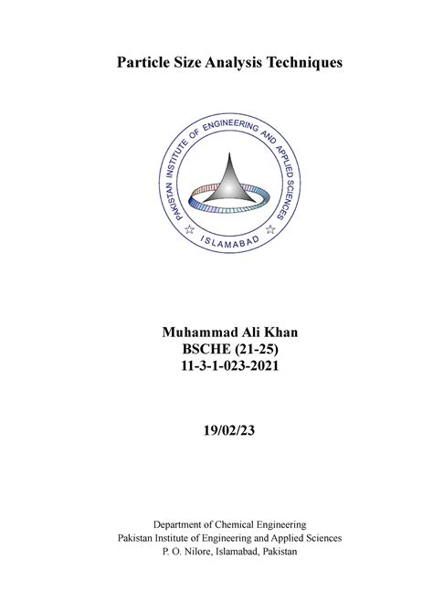 Particle Size Analysis Techniques - Particle Size Analysis Techniques ...