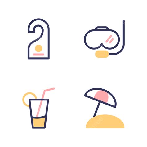 Icons About Traveling Drink Icon Beach Hotel Door Sign Snorkeling, Travel, Icon, Icon Set PNG ...