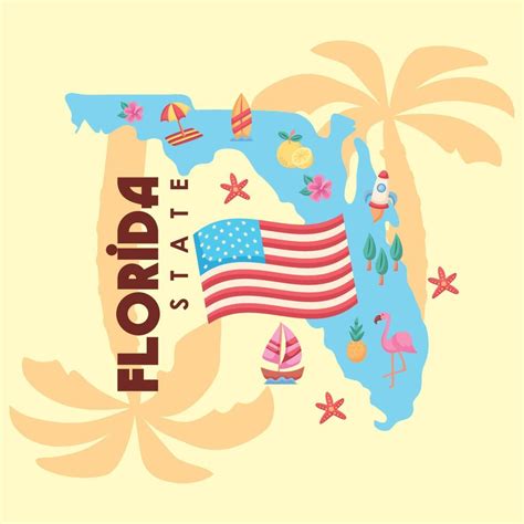 florida sunshine state poster 11092946 Vector Art at Vecteezy